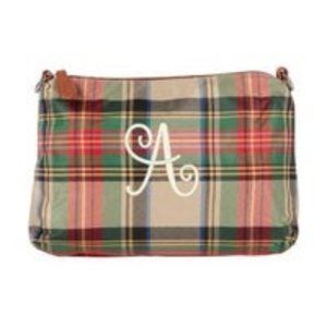 "A" Initial Personalized Tartan Purse
